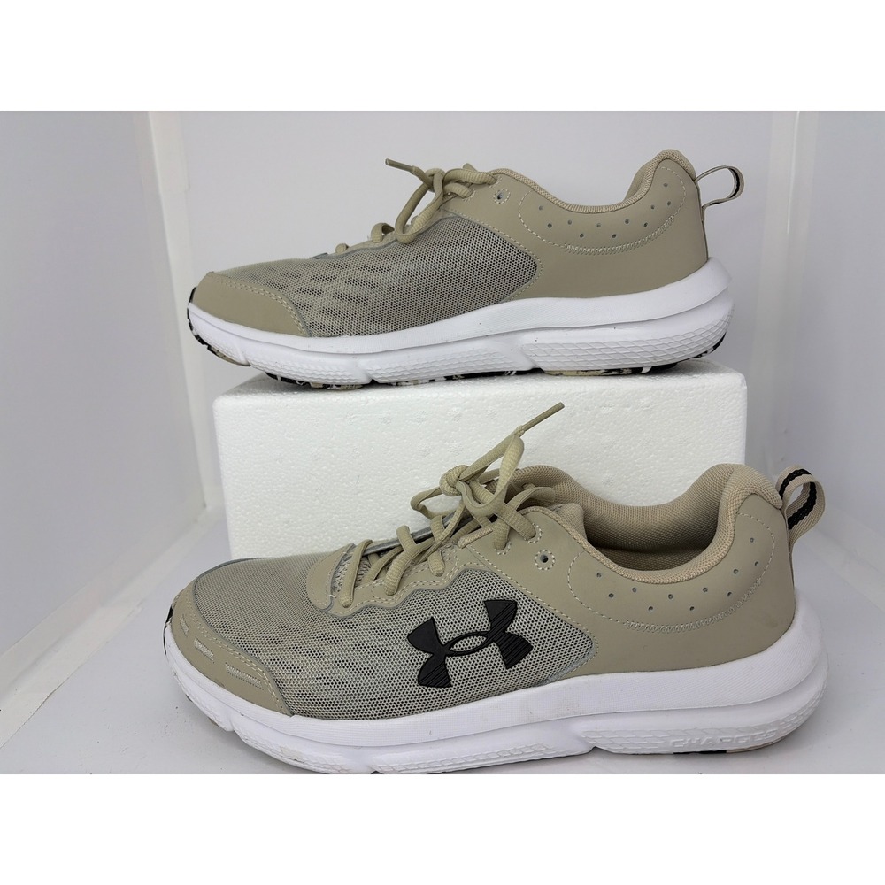 Under Armour Charged Assert 10 Mens Running Shoes Tan Beige 3026175-289 Size 10